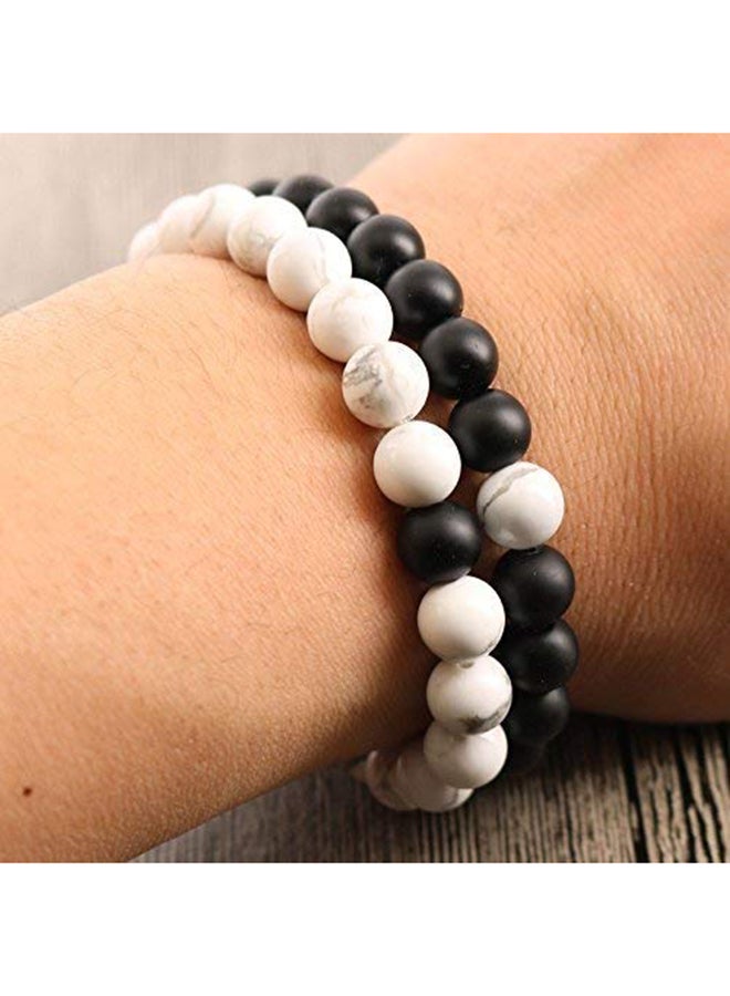 Beauenty Set of Agate and Howlite Stones Couple Bracelet  - Image 5