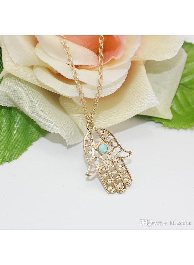 Sharpdo - Titanium Stone Studded Hamsa Design Bracelet - Image 1