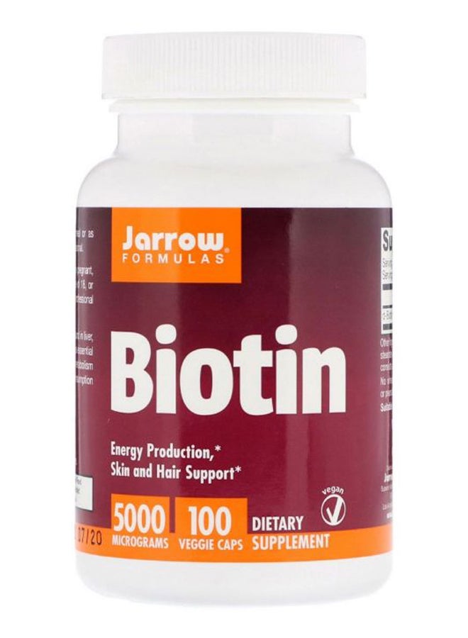jarrow formulas Skin And Hair Support Biotin - 100 Veggie Capsules
