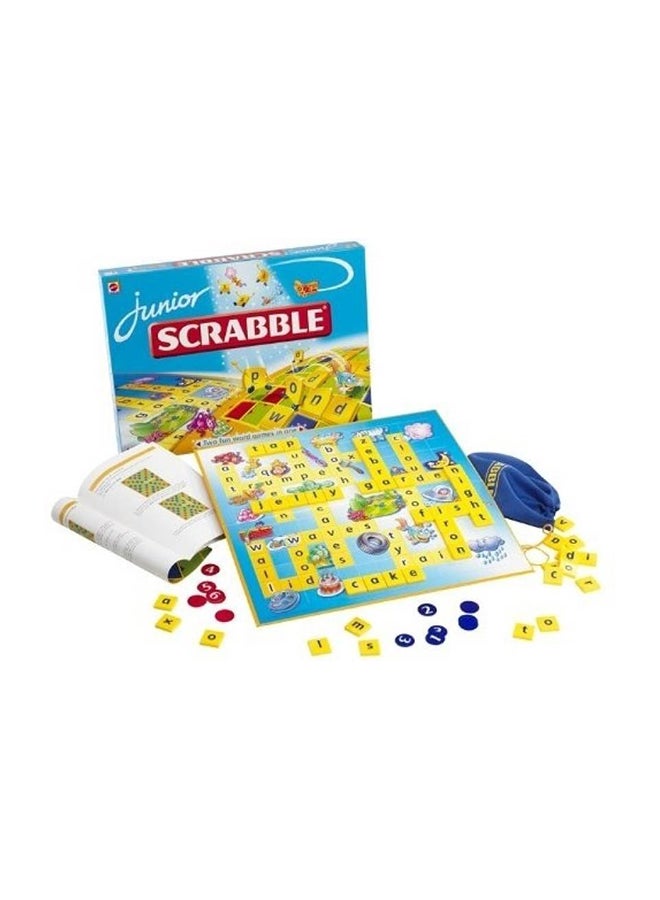 Mattel Games Scrabble Junior Kid Word Game 2-in-1 - Letter-Matching Fun with Colorful Pictures, 2-Sided Board, 101 Tiles & Scoring Chips, 2 to 4 Players, for Ages 5+  - Image 1