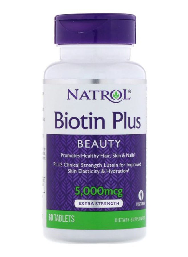 مكمل غذائي بيوتين بلس لتعزيز الجمال، من 60 قرصاً - Image 1