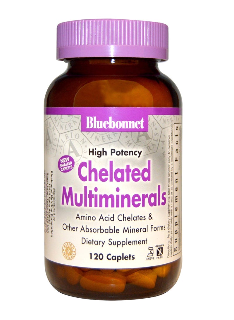 Bluebonnet High Potency Chelated Multiminerals - 120 Caplets 