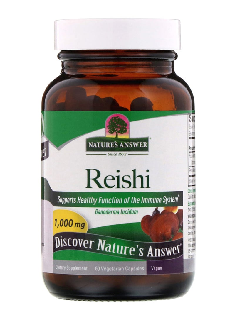 NATURE'S ANSWER Reishi Ganoderma Lucidum - 60 Capsules 