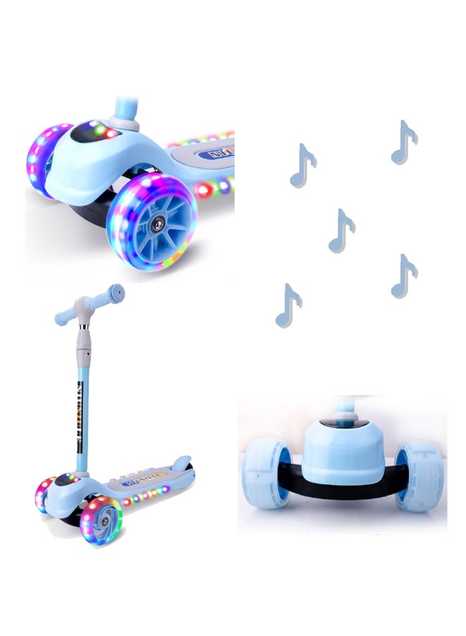 Cool Baby 3-Wheel Adjustable Kick Board Scooter With Light And Music For Kids, 3+ Years Blue 80x61x28cm - Image 3