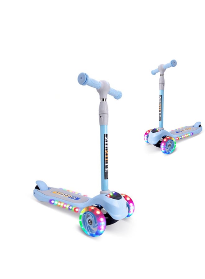 Cool Baby 3-Wheel Adjustable Kick Board Scooter With Light And Music For Kids, 3+ Years Blue 80x61x28cm - Image 2