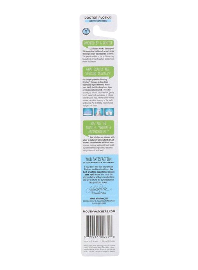 Doctor Plotka's Naturally Mouthwatcher Antimicrobial Toothbrush Orange/White/Beige - Image 2