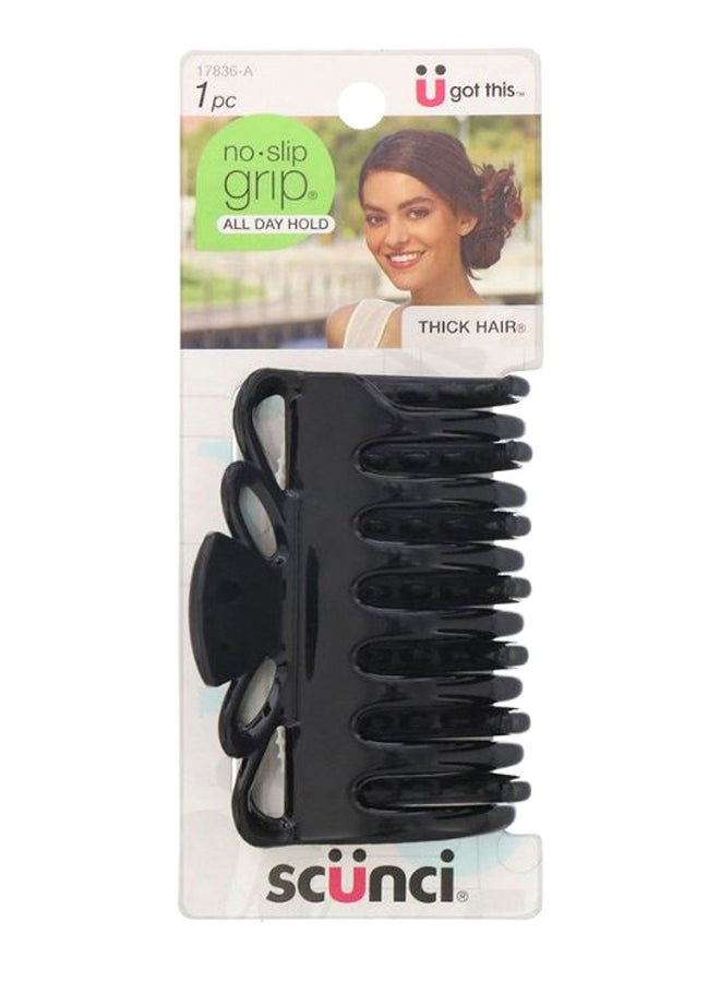 سكانشي مشبك شعر غير قابل للانزلاق لتثبيت الشعر الكثيف طوال اليوم أسود - Image 1