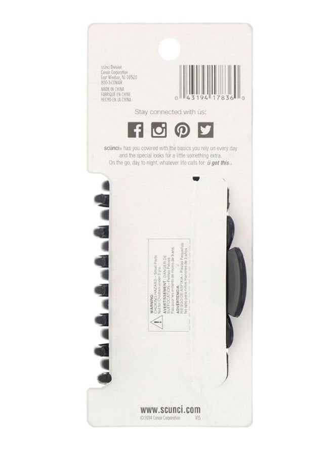 سكانشي مشبك شعر غير قابل للانزلاق لتثبيت الشعر الكثيف طوال اليوم أسود - Image 2