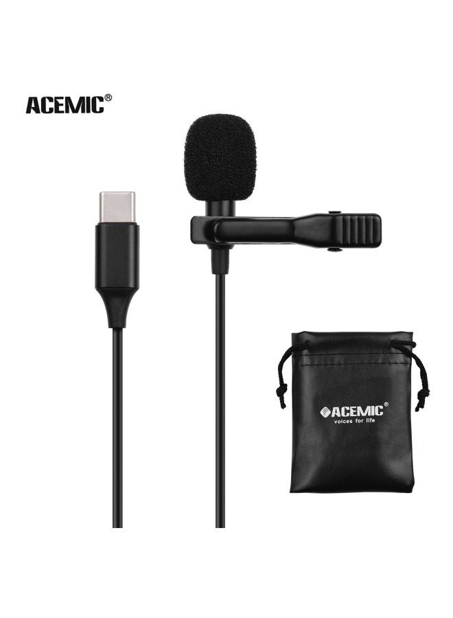ACEMIC Clip-On Lapel Tie Mobile Phone Microphone Black - Image 2