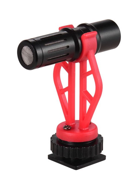 Hyper-Cardioid Video Record Microphone With Shock Mount Black