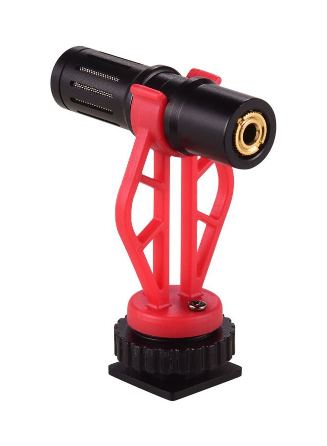 Hyper-Cardioid Video Record Microphone With Shock Mount Black
