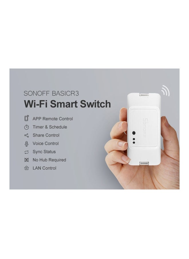 SONOFF - Basic R3 Smart Wi-Fi Switch White 10x3x5cm - Image 1