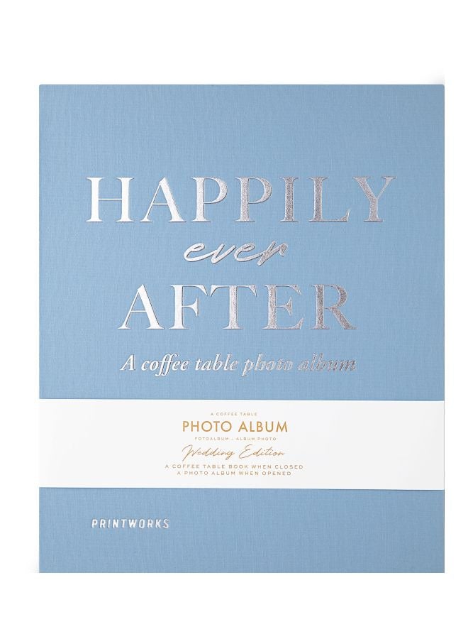 PrintWorks Happily Ever After Photo Album Blue/White/Silver 26x32x5cm - Image 1