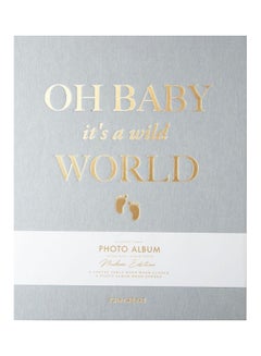 PrintWorks Oh Baby It's A Wild World Photo Album Grey/White/Gold 26x32x5cm  - Image 1