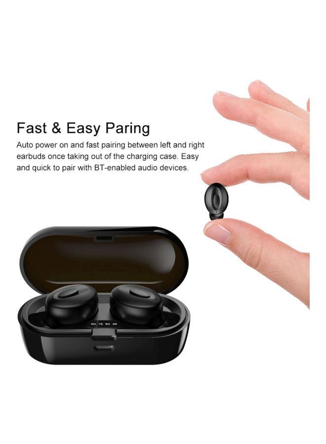 بلوديو سماعات أذن داخلية بتقنية البلوتوث مع علبة شحن أسود - Image 5