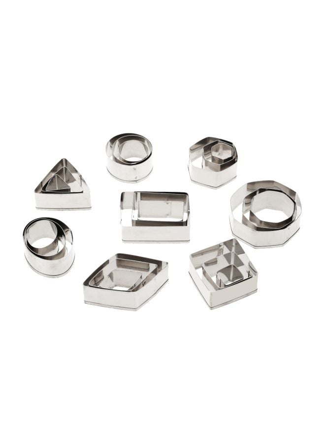 24-Piece Stainless Steel Cookie Cutters Silver One Size - Image 1