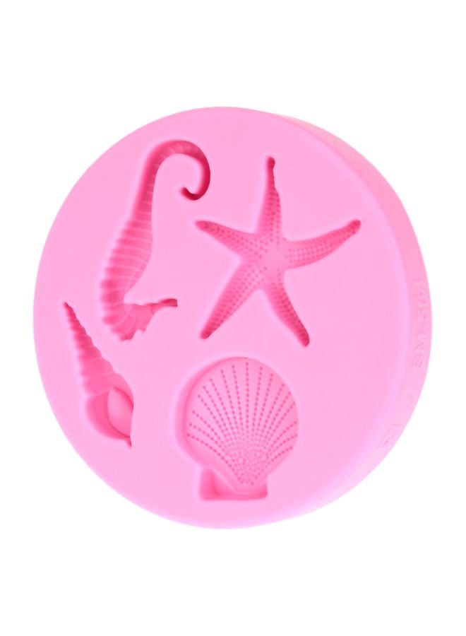 ANSELF 4-Cavity Silicone Cupcake And Pastry Mould Pink 15cm - Image 1