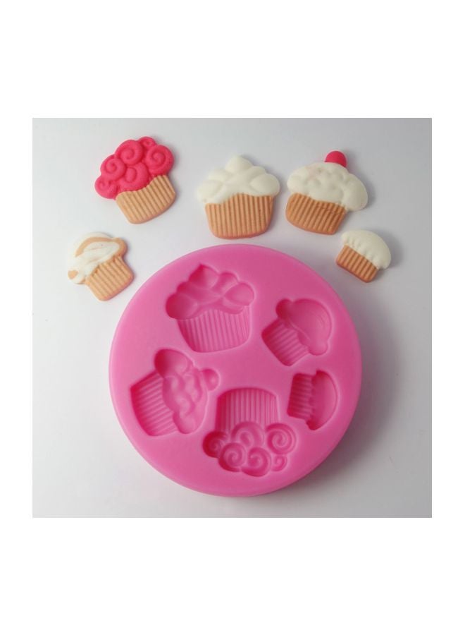 ANSELF 5-Cavity Silicone Ice-Cream Cupcake And Pastry Mould Pink 16cm - Image 2