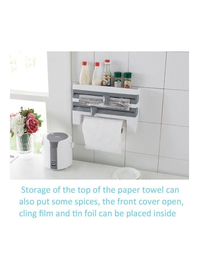Multifunctional Food Wrap Dispenser Grey/White 42cm - Image 4