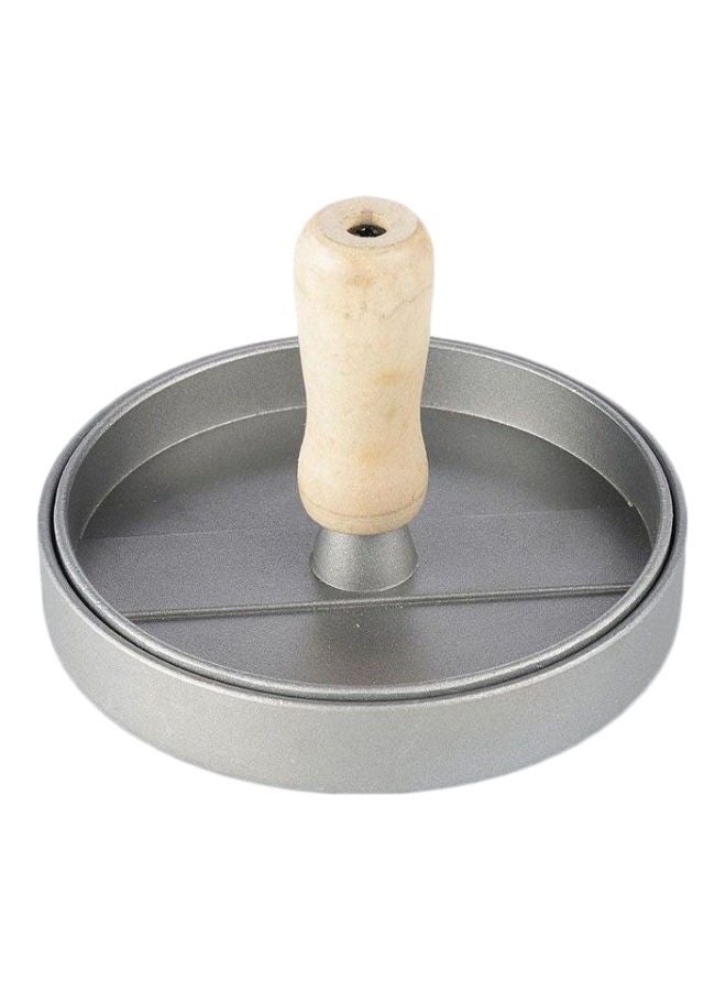 Burger Meat Press With Handle Beige/Silver 12.5cm  - Image 1