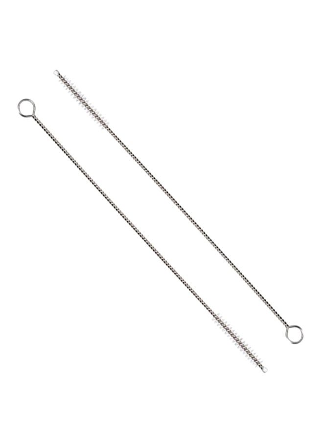 10 قطع فرش لتنظيف ماصة الشُرب من الستانلس ستيل فضي 21Ø³Ù†ØªÙŠÙ…ØªØ± - Image 2