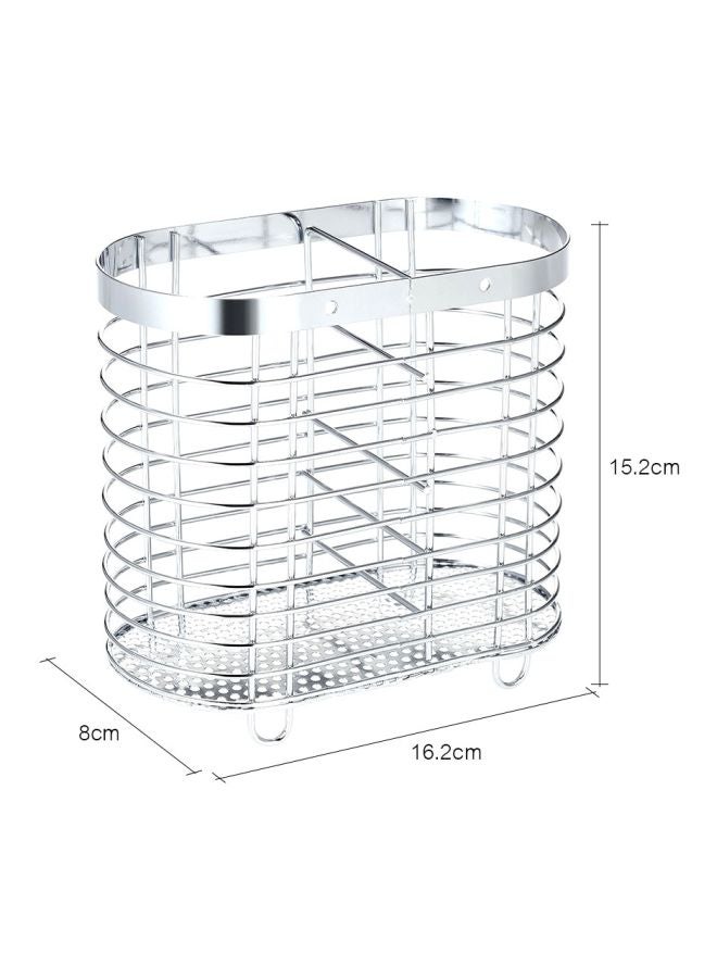 Chopsticks Holder Drying Rack Silver 16.2x15.2x8cm - Image 3