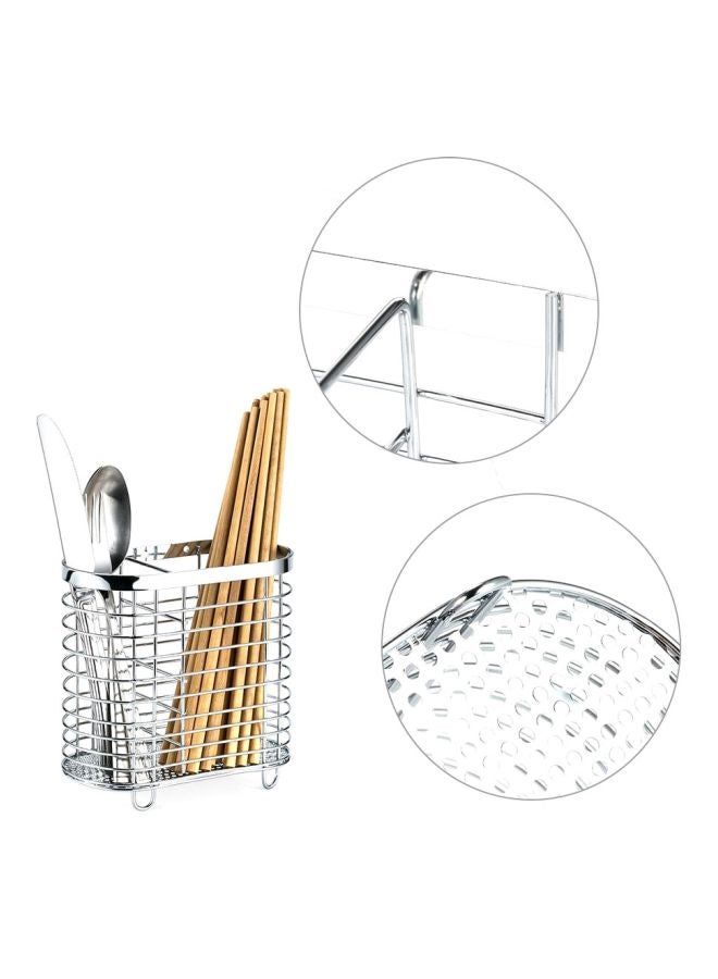 Chopsticks Holder Drying Rack Silver 16.2x15.2x8cm - Image 5