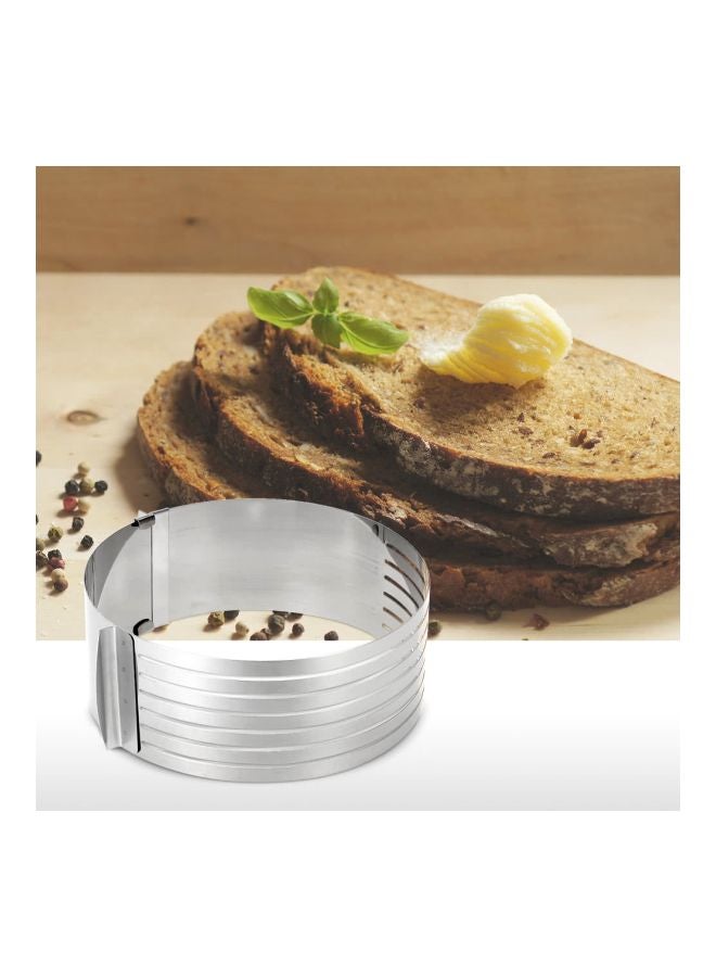 Stainless Steel Adjustable Cake Ring Mold Silver - Image 3