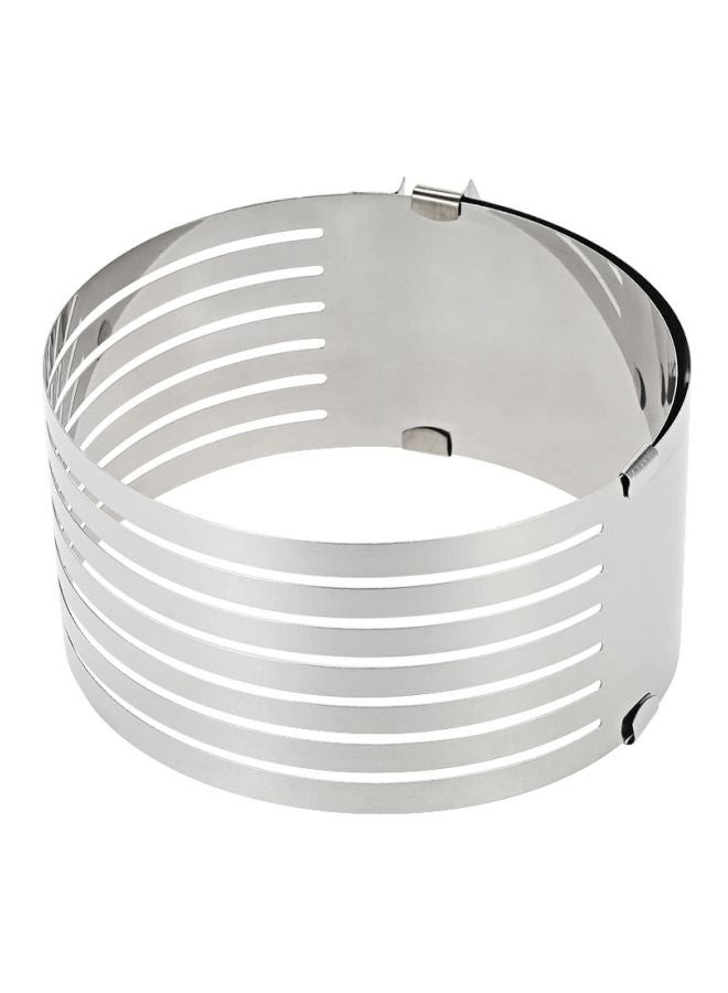 Stainless Steel Adjustable Cake Ring Mold Silver - Image 1