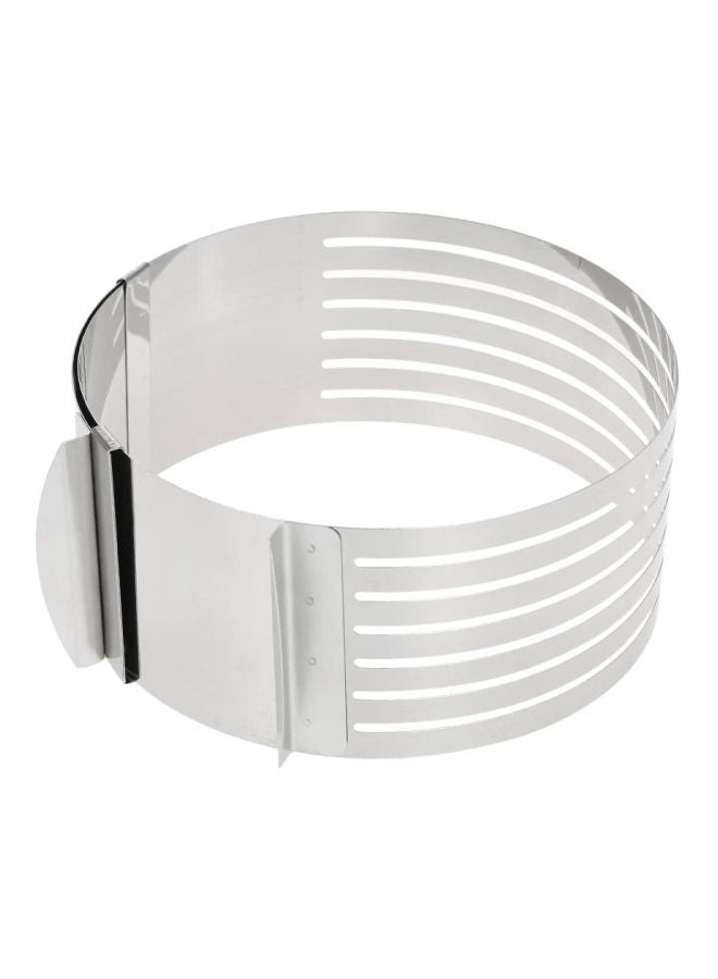 Stainless Steel Adjustable Cake Ring Mold Silver - Image 2