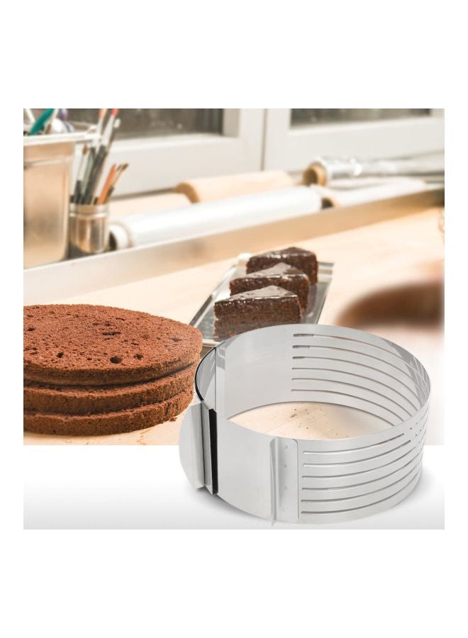 Stainless Steel Adjustable Cake Ring Mold Silver - Image 4