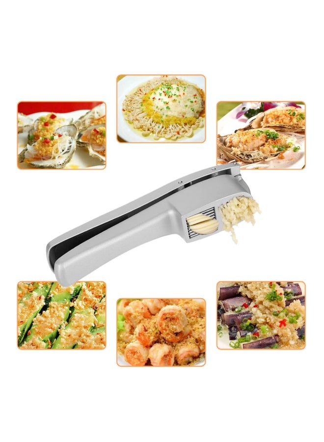 Generic Aluminium Garlic Press Slicer Grey/Black  - Image 4