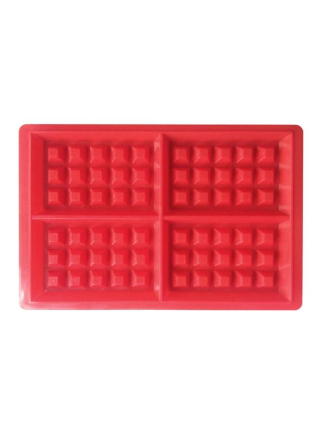 Generic - Silicone Waffle Mould Red 29cm - Image 1