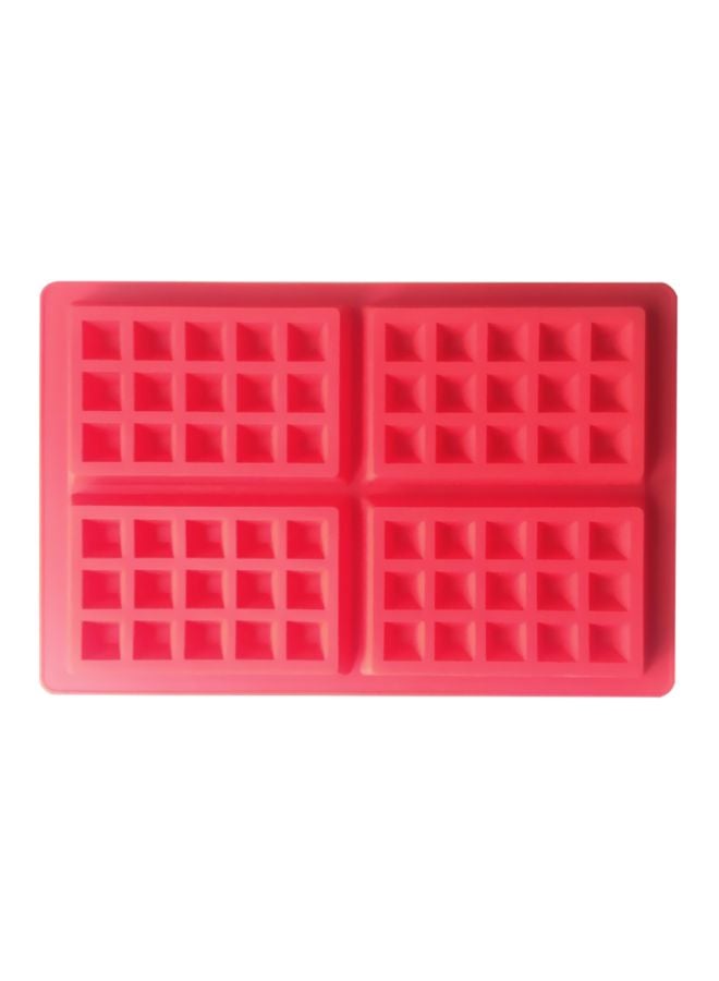Generic - Silicone Waffle Mould Red 29cm - Image 1