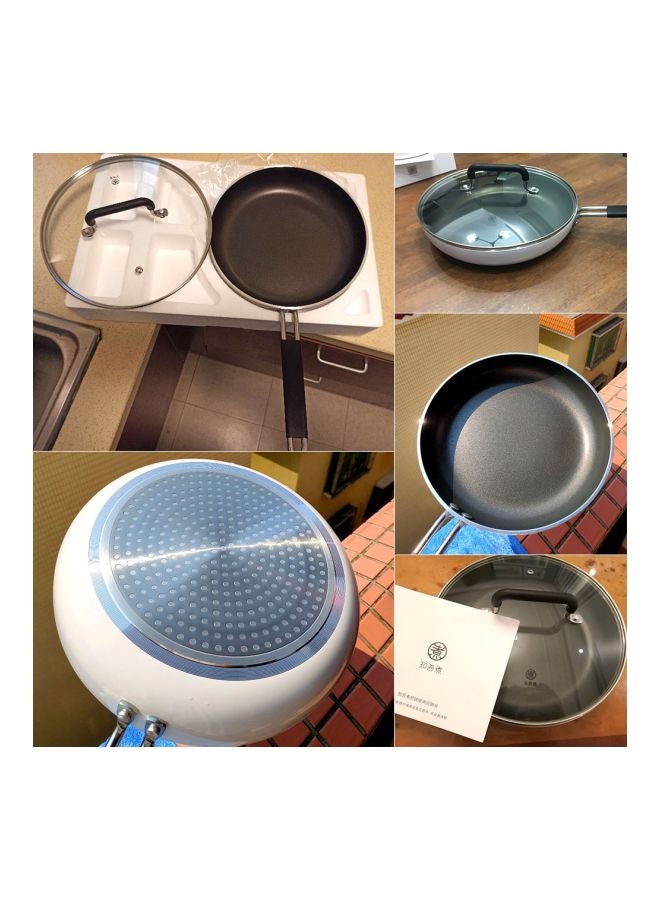 Xiaomi Youpin Non-Stick Frying Pan With Lid White/Black 47x5.2cm - Image 4