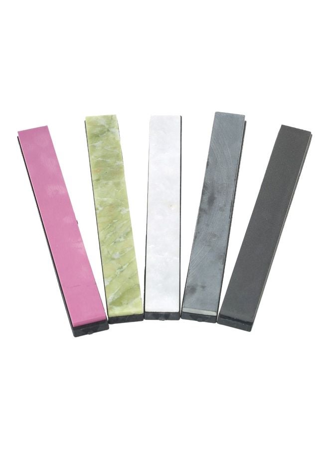 Decdeal - Pack Of 5 Knife Sharpening Stone White/Pink/Green 150x20x5mm - Image 1