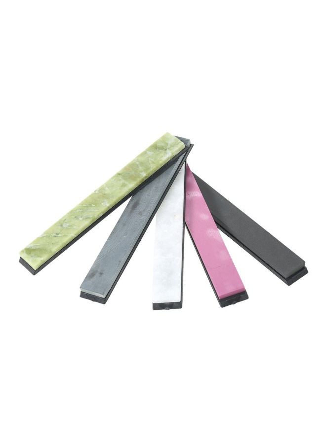 Decdeal - Pack Of 5 Knife Sharpening Stone White/Pink/Green 150x20x5mm - Image 1
