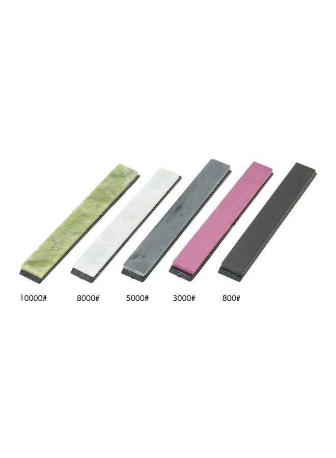 Decdeal - Pack Of 5 Knife Sharpening Stone White/Pink/Green 150x20x5mm - Image 1