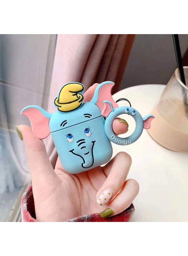 Aimax - Protective Silicone Case Cover For Apple AirPods 1/2 Blue/Pink - Image 1
