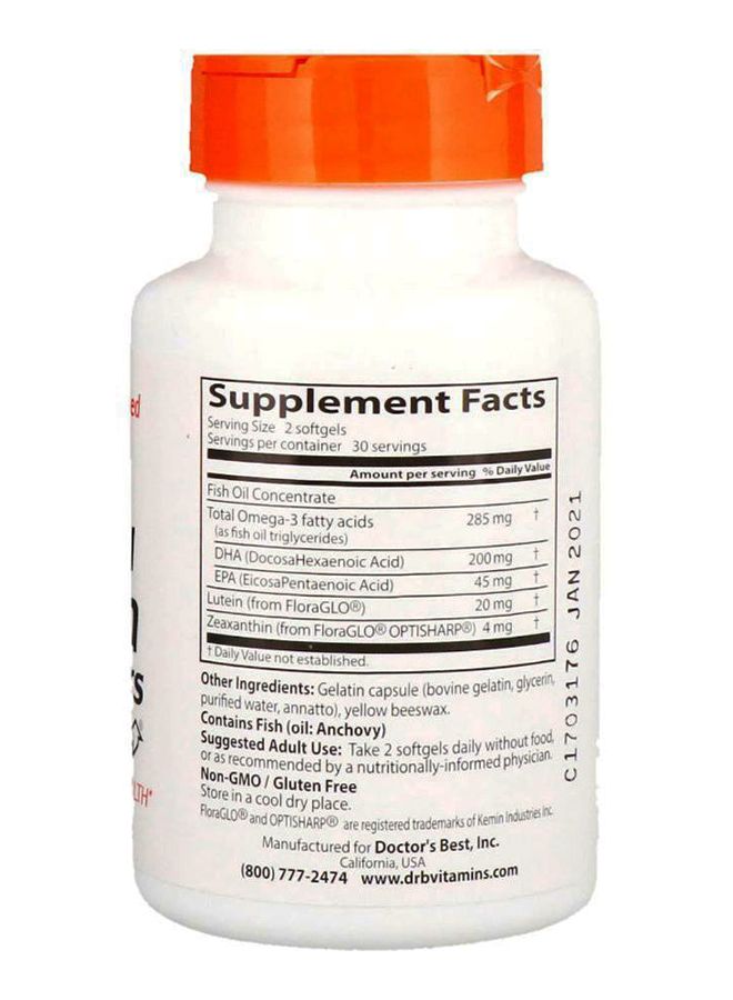 Doctor's BEST - Natural Vision Enhancers With FloraGlo Lutein - 60 Softgels - Image 1