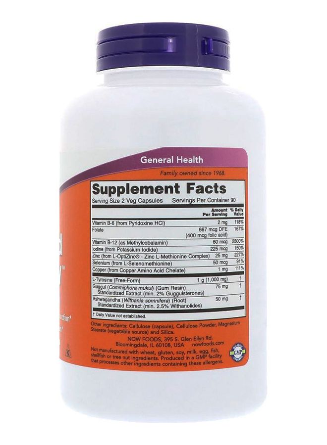 Now Foods Thyroid Energy Dietary Supplement - 180 Capsules - Image 2