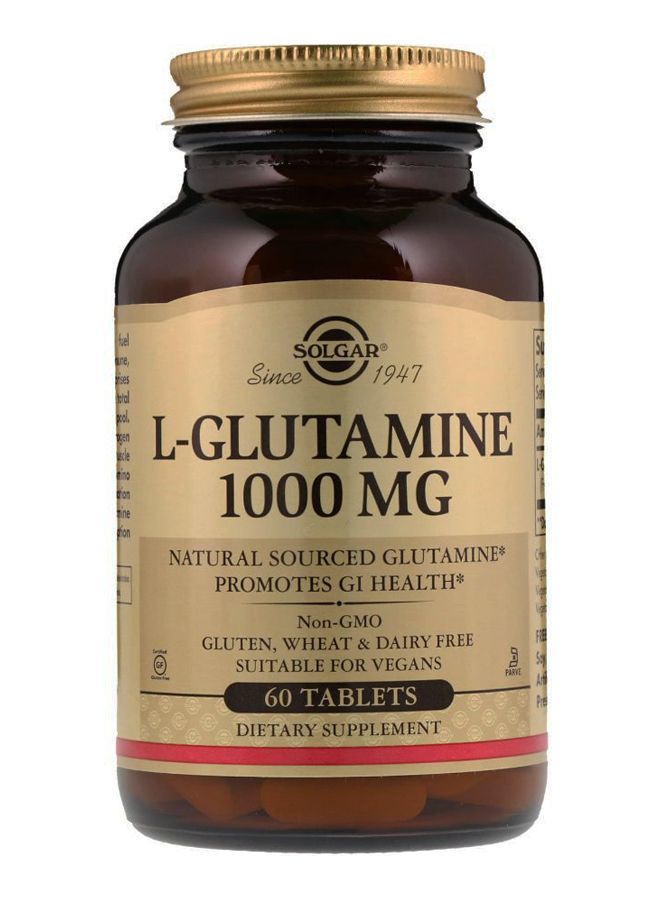 Solgar L-Glutamine Dietary Supplement - 60 Tablets - Image 1