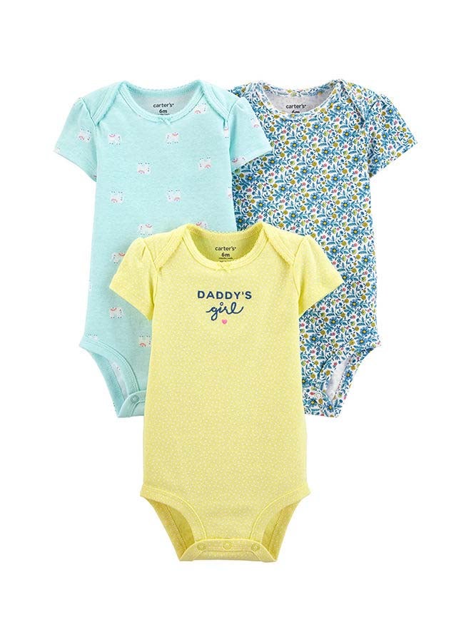 carter's 3-Piece Printed Onesies Set Multicolour 