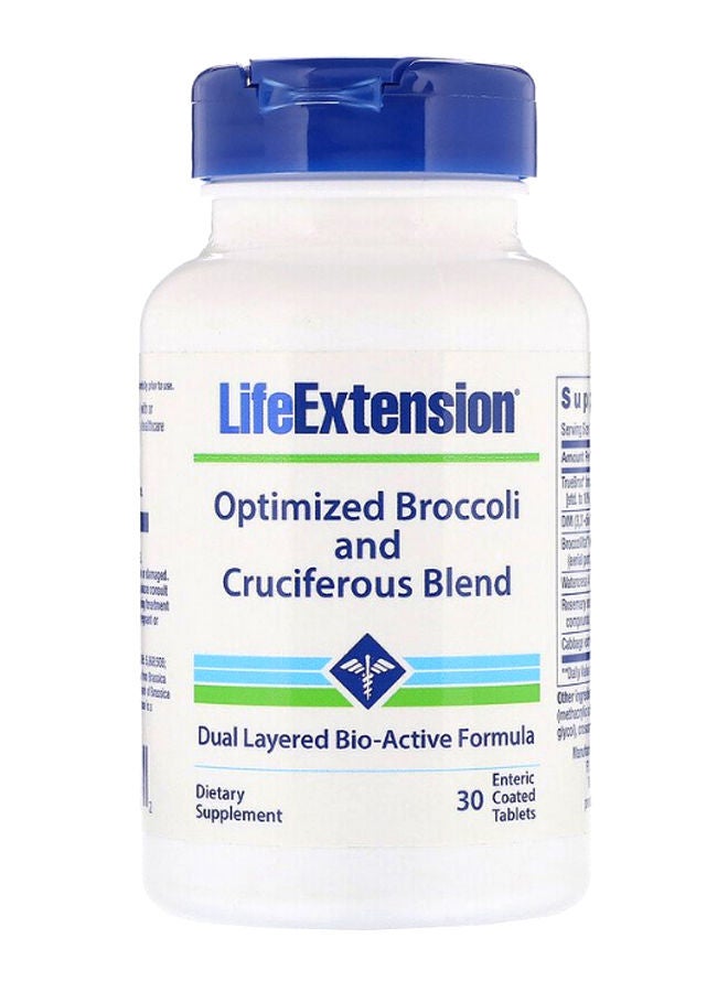Life Extension - Optimized Broccoli And Cruciferous Blend Diatary Supplement - 30 Tablets - Image 1