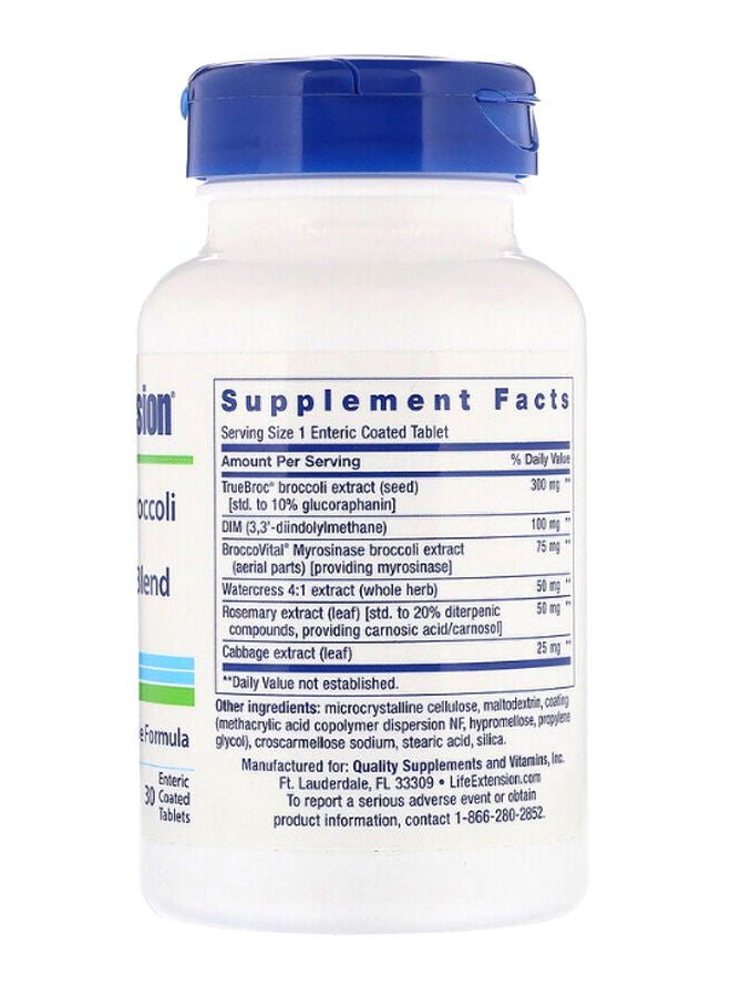 Life Extension - Optimized Broccoli And Cruciferous Blend Diatary Supplement - 30 Tablets - Image 1