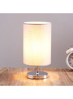 Home Box Glen-Fabric Modern Vintage Style Table Lamp Fabric Warm lightning Chrome 13x26cm  - Image 1