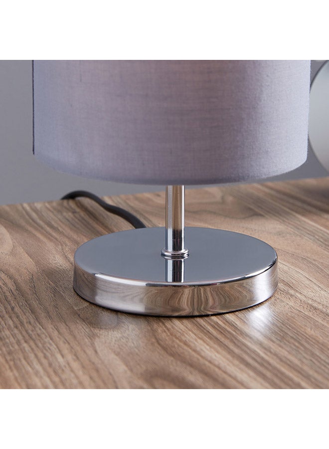 Home Box - Glen-Fabric Modern Vintage Style Table Lamp Fabric Warm lightning Chrome 13x26cm - Image 1