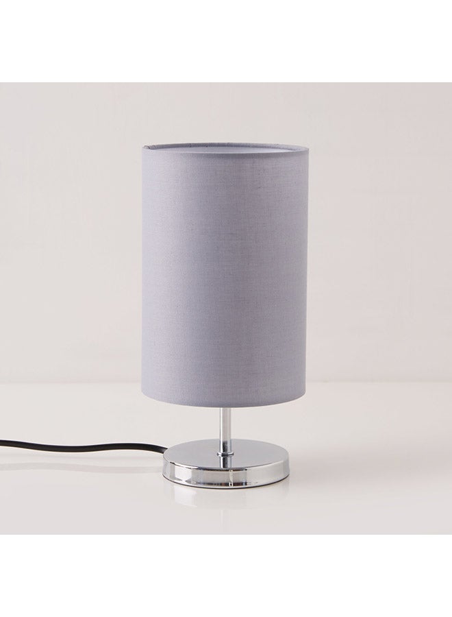 Home Box - Glen-Fabric Modern Vintage Style Table Lamp Fabric Warm lightning Chrome 13x26cm - Image 1