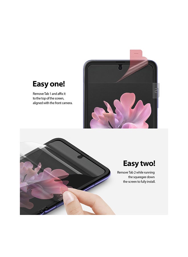 Ringke Pack Of 2 Screen Guard For Samsung Galaxy Z Flip (2020) Clear - Image 2