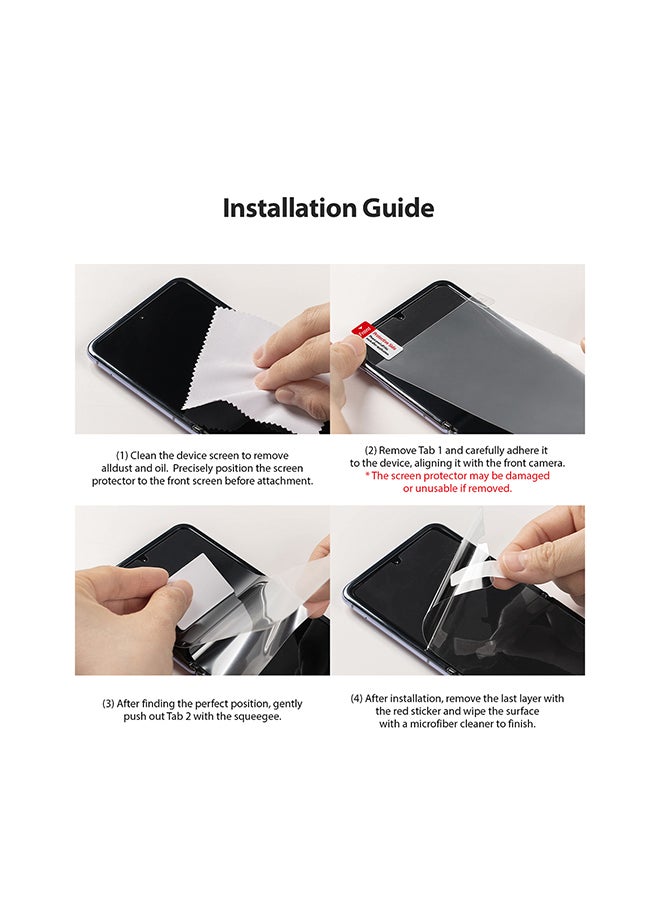 Ringke Pack Of 2 Screen Guard For Samsung Galaxy Z Flip (2020) Clear - Image 3